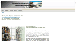 Desktop Screenshot of classicalrealanalysis.info